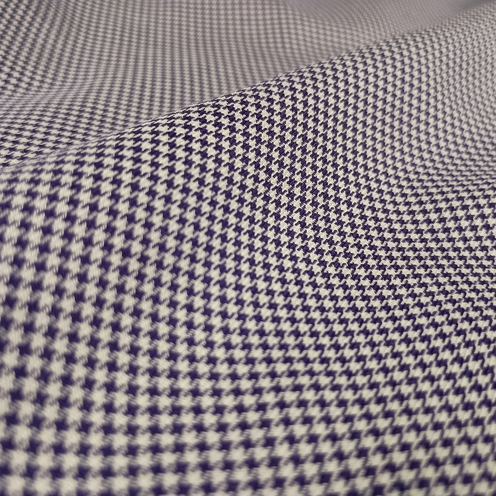 Jos A Bank L Travelers Collection Tailored Fit Purple Houndstooth Mens Shirt - Picture 5 of 9